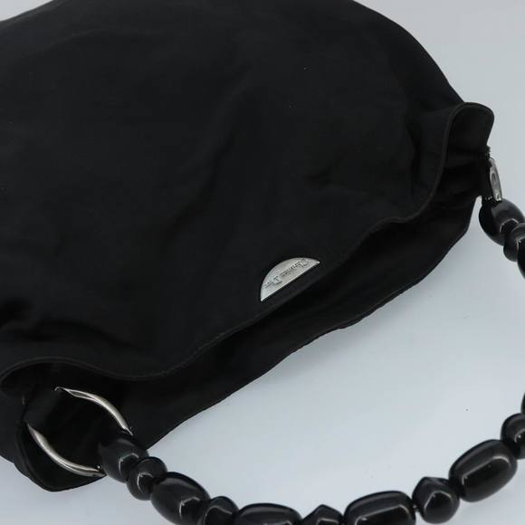 Christian Dior Maris Pearl Shoulder Bag Nylon Black Silver Auth fm4147 - Picture 6 of 16